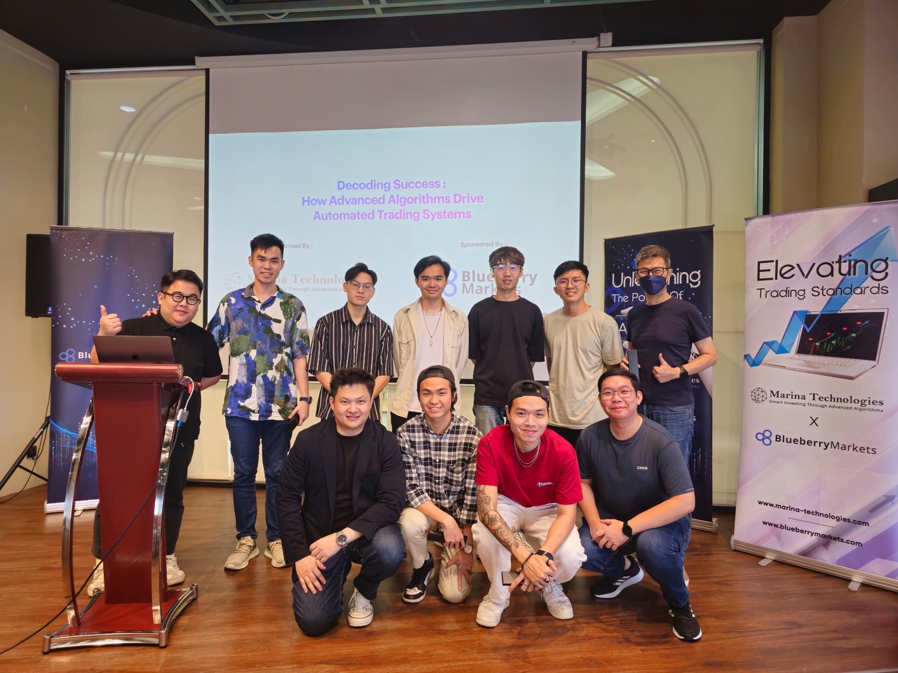 Group photo after trading technology session