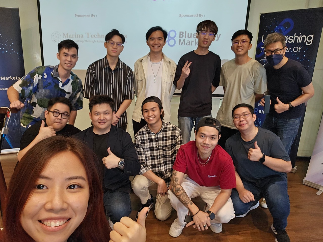 Community selfie after trading technology workshop